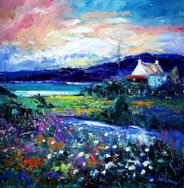 An Evening Gloaming on the Isle of Gigha 30x30
